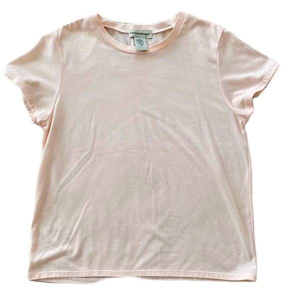 Banana Republic Tops - Banana Republic Stretch Tee Shirt Lt Pink sleeve M
